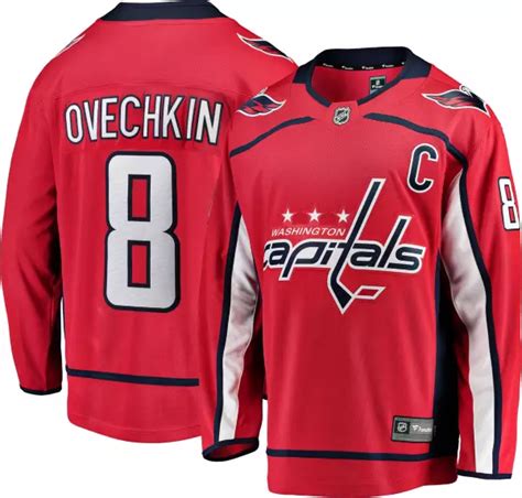 NHL Men's Washington Capitals Alexander Ovechkin #8 Breakaway Home ...