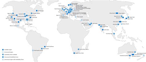 Azure Regions And Availability Zones Map