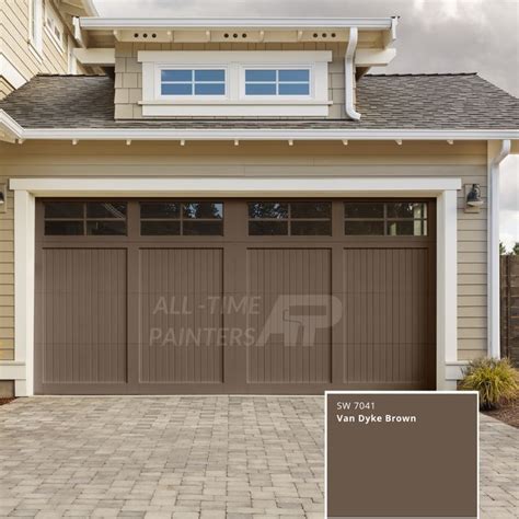 Nine All-Time Favorite Garage Door Colors | All Time Painters™ in 2021 | Brick exterior house ...