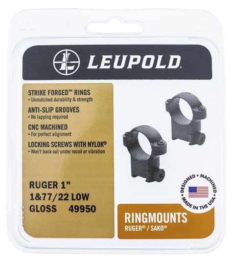 Leupold 52302 Ringmounts Scope Ring Set Ruger M77 Super High Extended 1 ...