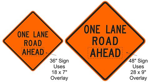 One Lane Road Ahead Sign - Claim Your 10% Discount