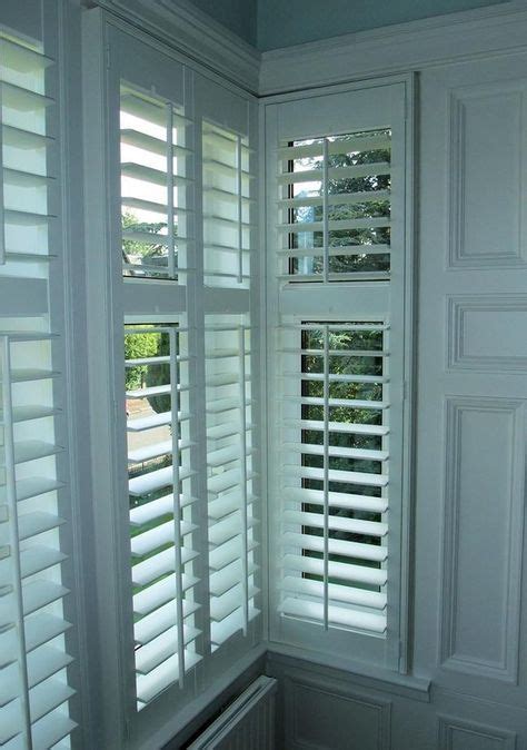 For the playroom - White Square Bay Window Shutters | Interior window ...