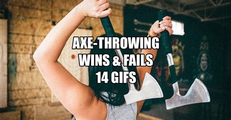 Axe-throwing wins and fails (14 GIFS)