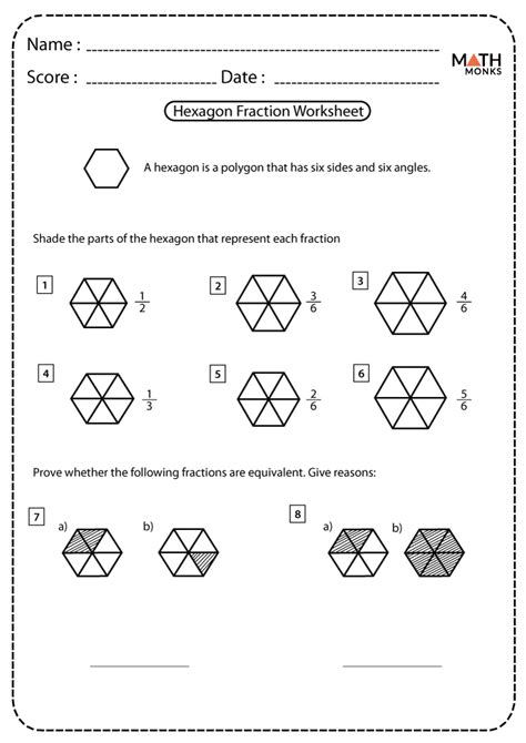 Hexagon Worksheets - Math Monks