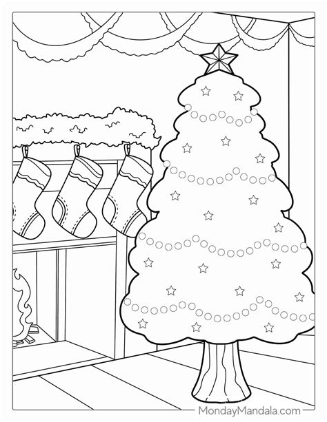 50 Christmas Tree Coloring Pages (Free PDF Printables)