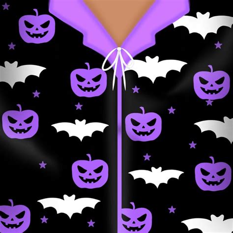 Roblox T-shirt // black and purple pumpkin and bat themed halloween pyjama's 🖤💜 | Halloween ...