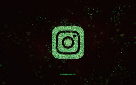 1920x1080px, 1080P free download | Instagram glitter logo, black background, Instagram logo ...