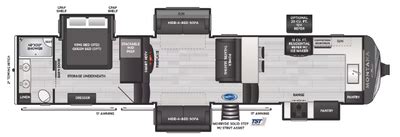 Keystone Montana 3931FB Floor Plan 5th Wheel