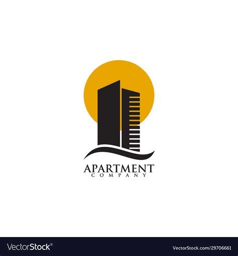 Apartment building logo design inspiration Vector Image