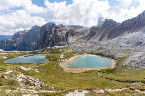 Lakes Near the Three Peaks of Lavaredo Stock Image - Image of unesco ...