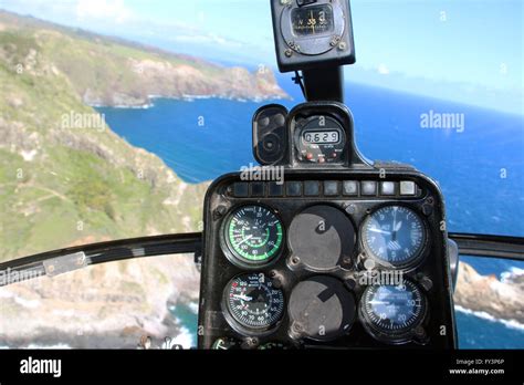 Helicopter cockpit view Stock Photo - Alamy