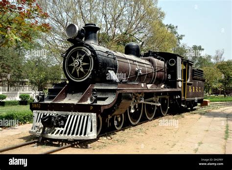 old train steam engine at railway museum Delhi India Stock Photo ...