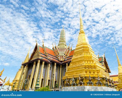 Wat Phra Kaew of Bangkok, Thailand Stock Photo - Image of structure ...