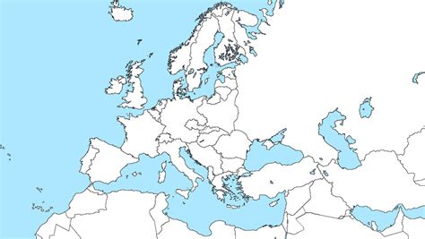 Blank Map Of Europe WW2
