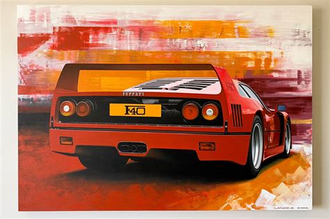 DT: "Ferrari F40" Painting by Lance Grootboom | PCARMARKET