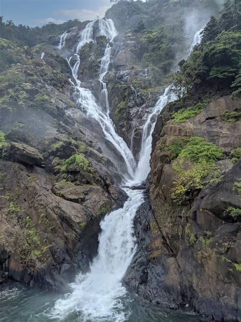 Dudhsagar Waterfalls, Bhagwan Mahaveer National Park, Goa Stock Image ...