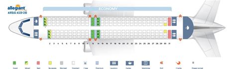 Seat Map Airbus A320-200 Allegiant Air Seating Chart Picture | Airbus ...