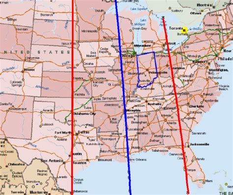 Central Time Zone Map Indiana - Coastal Map World