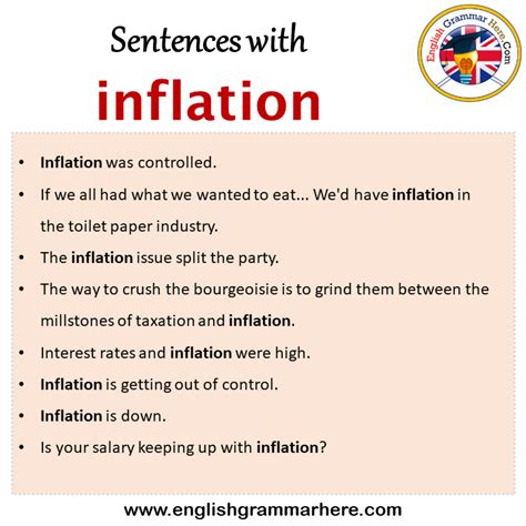 Sentences with inflation, inflation in a Sentence in English, Sentences ...