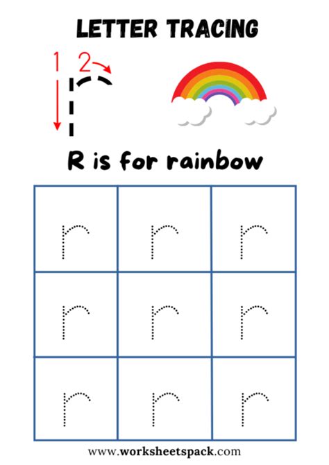 Tracing Worksheet For Letter R And Lowercase - Infoupdate.org