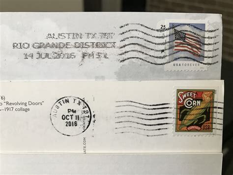 Question about different postmark designs (picture included) : r/USPS