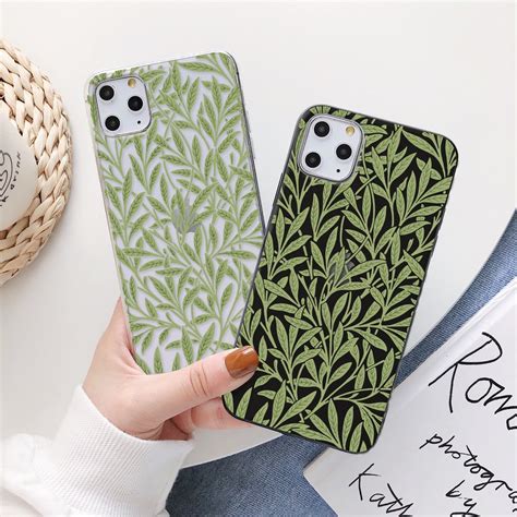 Green Botanical Clear Case Google Pixel 7pro Pixel 5 4A5G Oneplus Nord ...