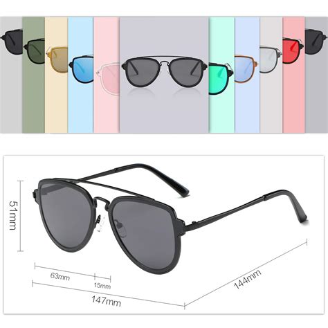 SOJOS Fashion Polarized Aviator Sunglasses for Men Women Mirrored Lens ...