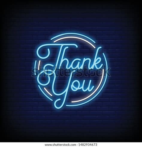 Thank You Poster Neon Style Thank 스톡 벡터(로열티 프리) 1482934673 | Shutterstock