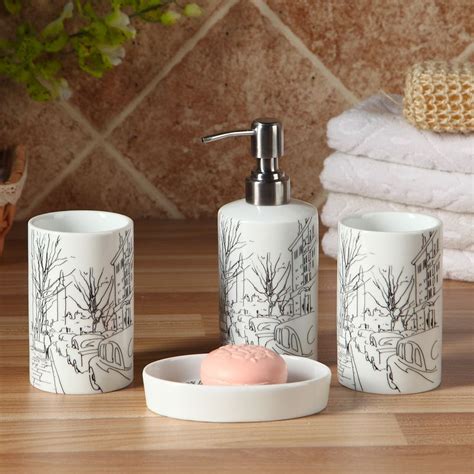 porcelain bathroom set high quality ceramic elegant bathroom set gift ...