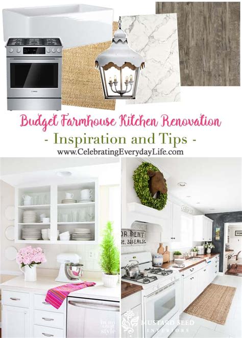 Budget Farmhouse Kitchen Renovation Inspiration and Tips