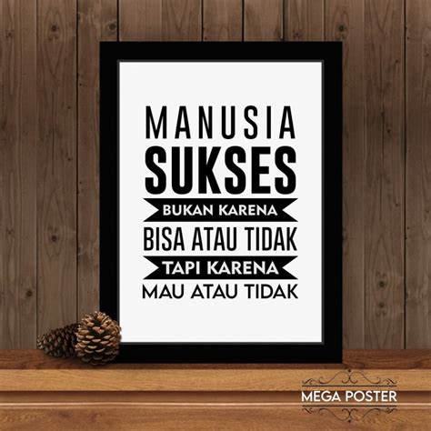 Jual Poster Motivasi - Sukses - Hiasan Dinding Pigura Bingkai - Kota Bandung - Mega poster ...