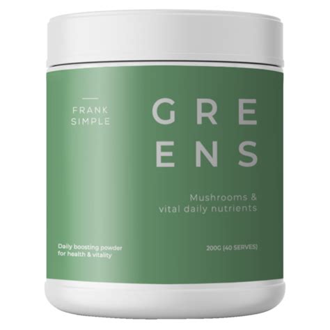 Frank Simple Greens Powder With Mushrooms & Nutrients I Sassy Organics