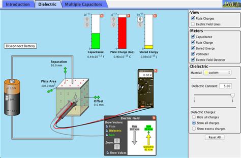 Capacitor Lab - Capacitor | Capacitance | Circuits - PhET Interactive Simulations