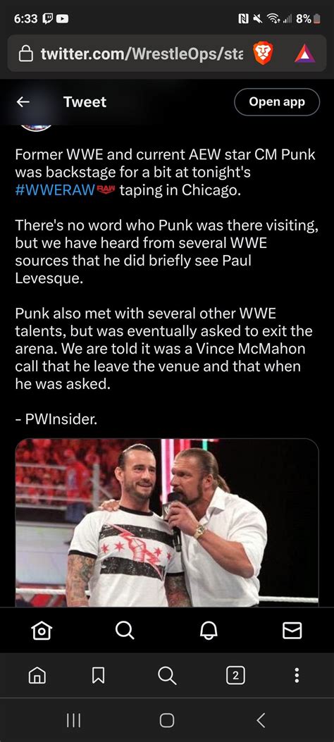 CM Punk Backstage at RAW Tonight. | Wrestling Forum