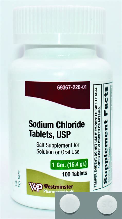 Sodium Chloride Tablets, USP — Westminster Pharmaceuticals