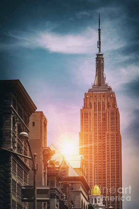 Empire State Building Sunset Photograph by Stuart Monk - Fine Art America