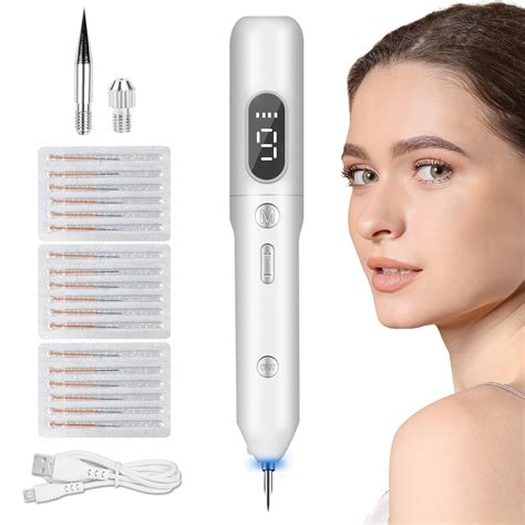 Buy Mole Remover Pen,SABAN Rechargeable Skin Tag Remover with 9 Strength Levels &LED Spotlight ...