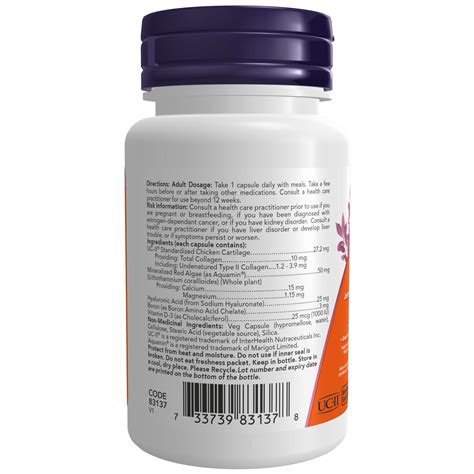 UC-II® - Advanced Joint Relief Veg Capsule - Now Foods Canada