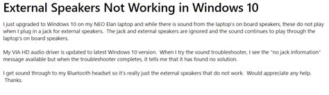 [SOLVED] External Speakers Not Working On Windows 10 PC & Laptop