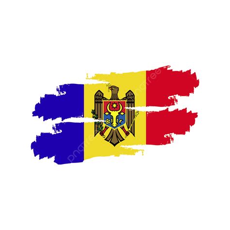 Moldova Flag Watercolor Painted Brush Vector Desing, Moldova Flag Brush, Moldova Flag ...