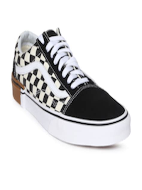 Buy Vans Unisex Black & White Printed Sneakers - Casual Shoes for ...