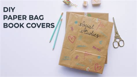 DIY Paper Bag Book Covers - YouTube