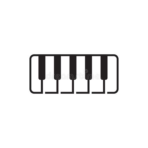 Piano Keyboard Logo Design Template Stock Vector - Illustration of ...