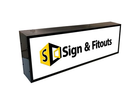 Single-Sided Rectangular Light Box Sign - Sign And Fitouts