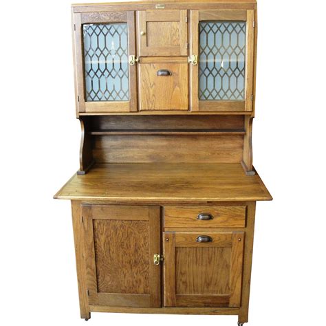 Antique Boone Oak 2 Piece Kitchen Cabinet from breadandbutter on Ruby Lane