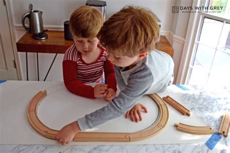 Wooden Train Tracks Puzzle - Days With Grey