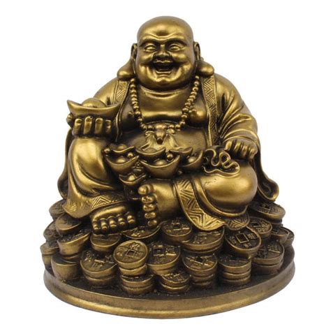 Buy Petrichor Resin Fengshui Figurine Laughing Buddha Sitting on Luck ...