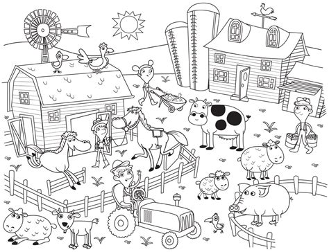 Coloriage Dessin d'Animaux de la Ferme Gratuit - télécharger et ...