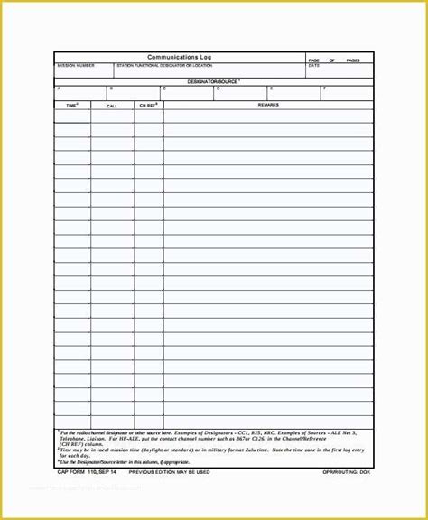 Free Drone Logbook Template Of Munication Log Template – 8 Free Word Pdf Documents ...