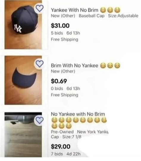 yankee with no brim | Craigslist | Know Your Meme